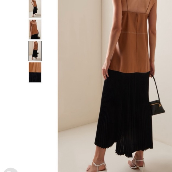 Alexis Leather Color Block Midi Dress XS - Picture 3 of 3